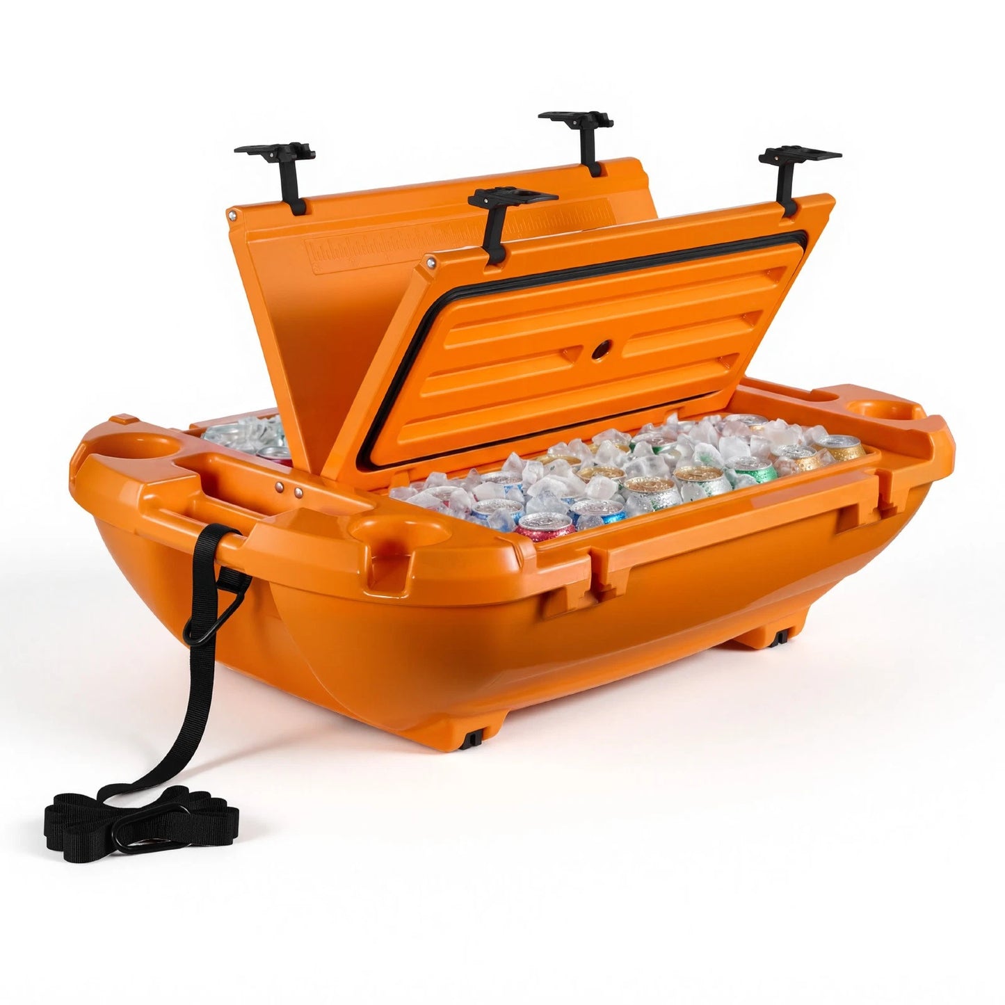 🌊 40QT Floating Cooler | Amphibious Hard Shell | Towable | Orange